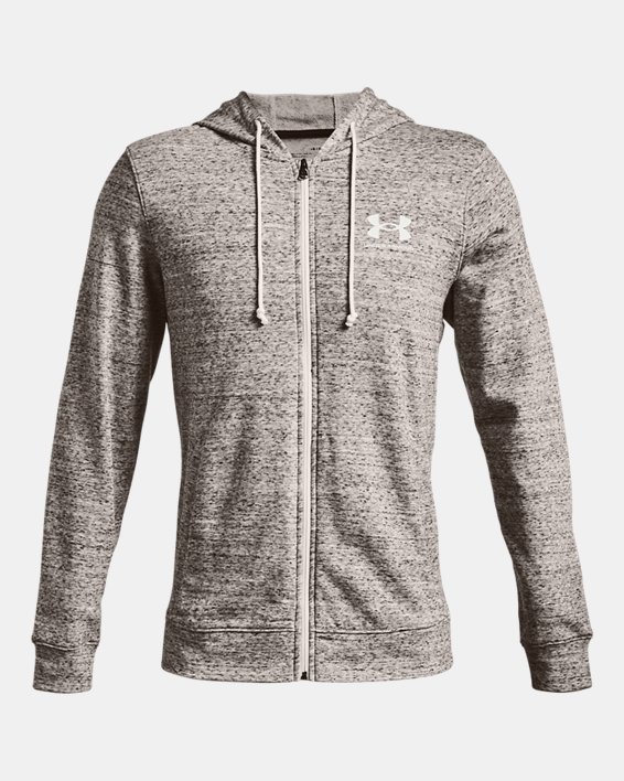 Men's UA Rival Terry Full-Zip in White image number 4